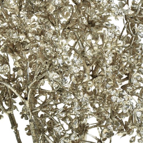 Prodotto Erba di gesso Gypsophila Piante artificiali Metallic L38cm 3 pezzi