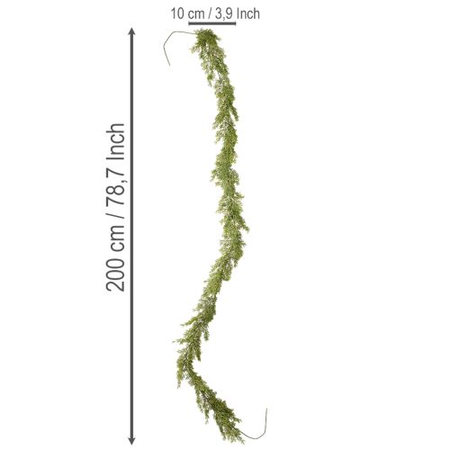 Ghirlanda artificiale di abete per porte e finestre, 200 cm | Floristik24.it