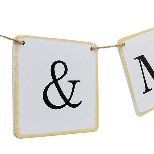 Floristik24 Ghirlanda "Mr & Mrs" 85cm Bianco 1pz