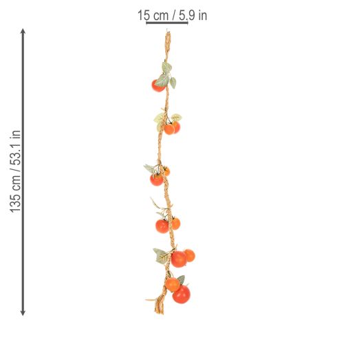 Prodotto Ghirlanda di pomodori artificiali, decorazione rampicante realistica per soggiorno, 135 cm