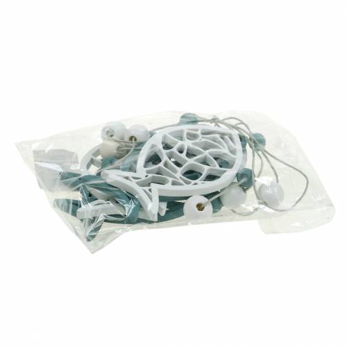 Floristik24 Ghirlanda decorativa pesce marittimo e perle blu bianco 120cm