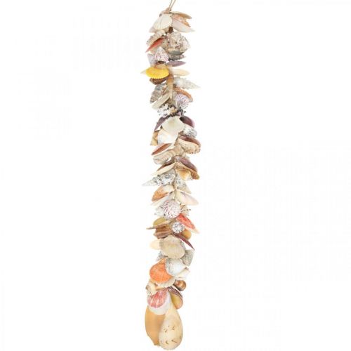 Prodotto Appendino decorativo con conchiglie, ghirlanda marittima, conchiglie e gusci di lumaca 85 cm