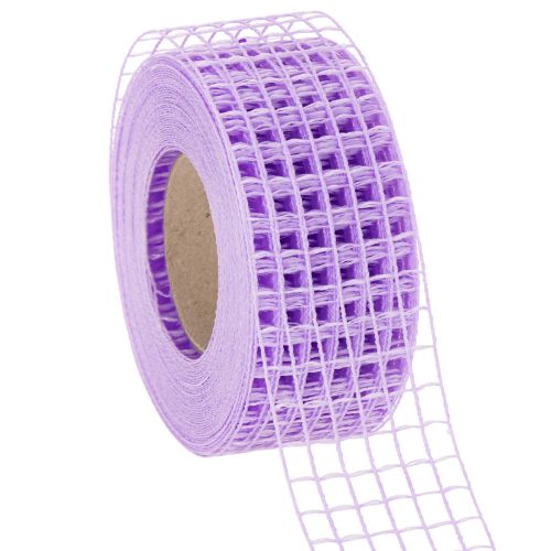 Nastro a rete viola, largo 4,5 cm, rotolo di nastro decorativo per lavori creativi, 10 m