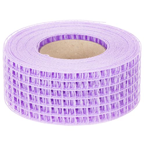 Nastro a rete viola, largo 4,5 cm, rotolo di nastro decorativo per lavori creativi, 10 m | Floristik24.it