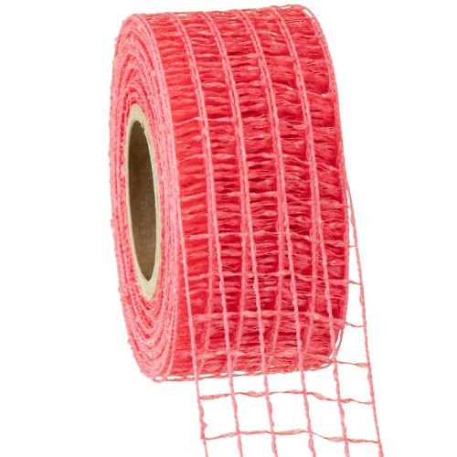 Floristik24 Nastro a rete 4,5 cm x 10 m rosa