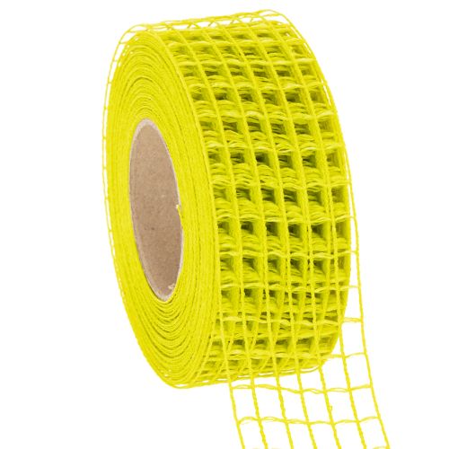 Nastro a rete giallo, 4,5 cm, nastro regalo per decorazioni creative acquistare | Floristik24.it