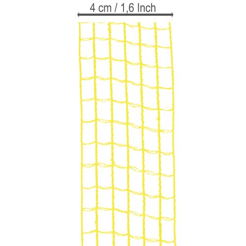 Nastro a rete giallo, 4,5 cm, nastro regalo per decorazioni creative | Floristik24.it