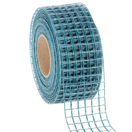 Nastro decorativo a griglia, largo 4,5 cm, blu, per progetti creativi, 10 m