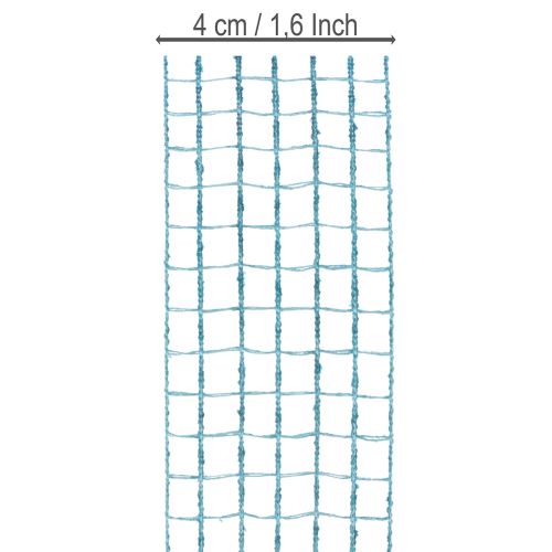 Nastro decorativo a griglia, largo 4,5 cm, blu, per progetti creativi, 10 m | Floristik24.it