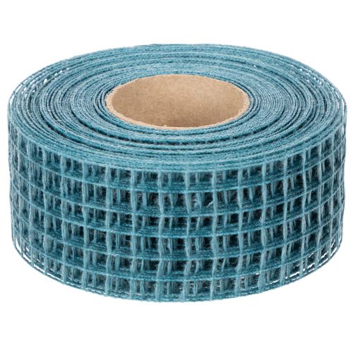 Nastro decorativo a griglia, largo 4,5 cm, blu, per progetti creativi, 10 m | Floristik24.it
