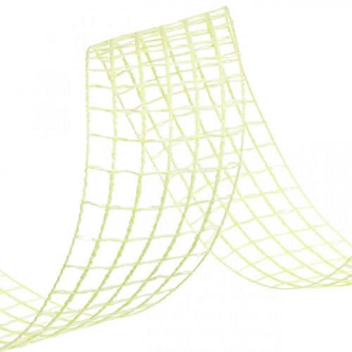 Floristik24 Nastro reticolare nastro decorativo nastro adesivo giallo lime 4,5 cm x 10 m