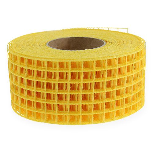 Floristik24 Nastro a rete 4,5 cm x 10 m giallo