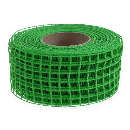 Floristik24 Nastro a griglia 4,5 cm x 10 m verde