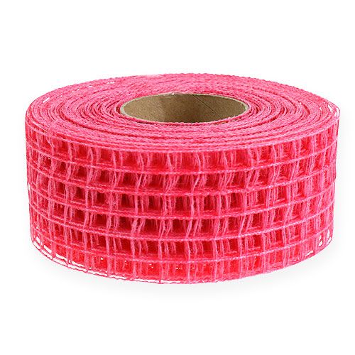 Floristik24 Nastro a rete 4,5 cm x 10 m rosa