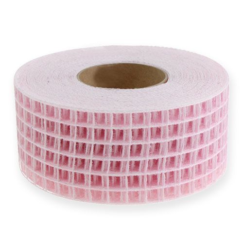 Floristik24 Nastro a griglia 4,5 cm x 10 m rosa