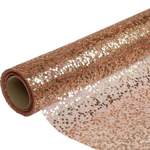 Floristik24 Runner da tavolo Runner natalizio in oro rosa 48×450 cm