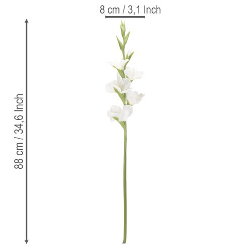 Gladiolo artificiale, a stelo lungo, per vasi, 88 cm | Floristik24.it