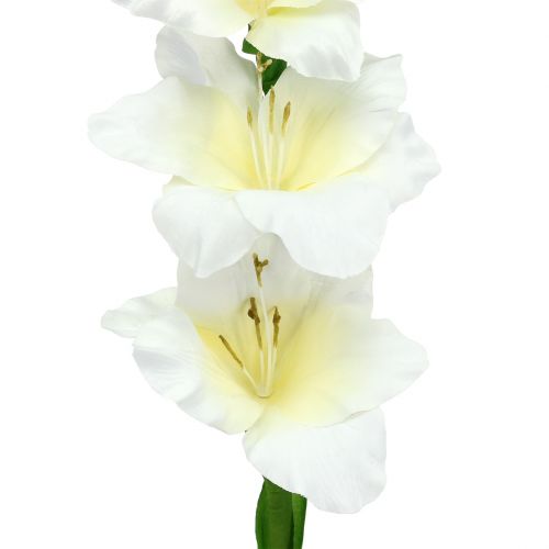 Floristik24 Gladiolo bianco 86 cm artificiale
