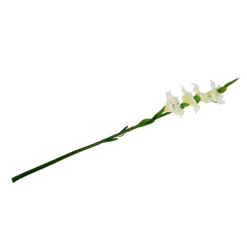 Floristik24 Gladiolo bianco 86 cm artificiale