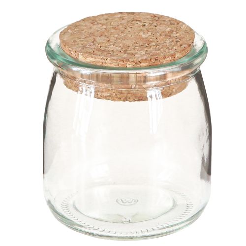 Prodotto Decorazione in vetro con sughero Vintage Trasparente Naturale Ø7cm H8cm 6 pz
