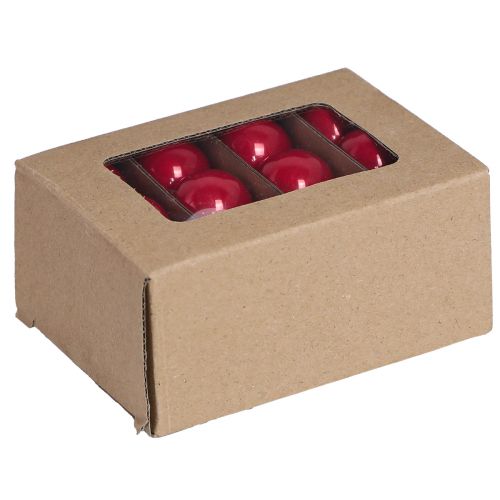 Prodotto Palline di Natale in vetro smaltato rosso mini Ø3cm 22 pz