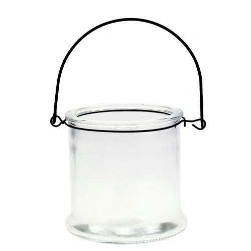 Floristik24 Lanterna in vetro da appendere Ø12cm H12,5cm 2 pezzi