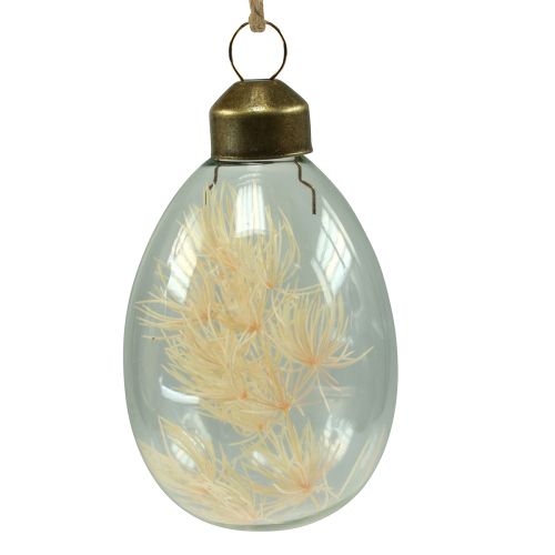 Floristik24 Uova di Pasqua in vetro per appendere uova di fiori secchi 6 cm 6 pz