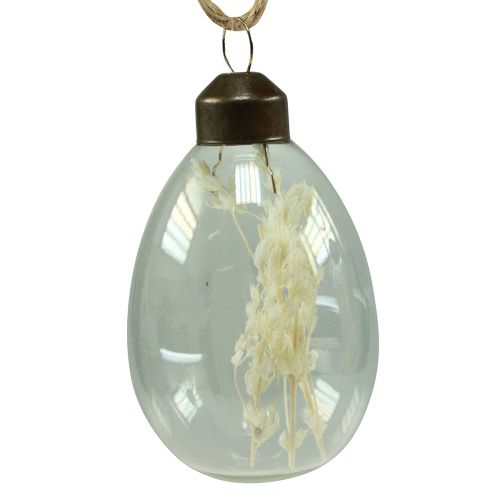 Floristik24 Uova di Pasqua in vetro per appendere uova di fiori secchi 6 cm 6 pz