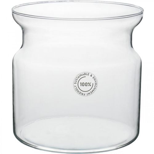 Vaso per fiori in vetro vaso decorativo in vetro trasparente Ø19cm H19cm