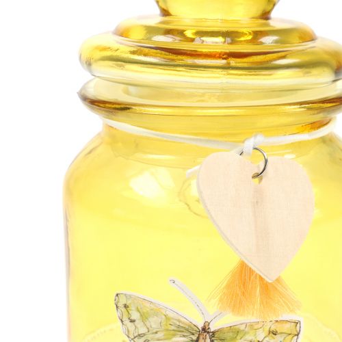 Floristik24 Bomboniera in vetro giallo Ø11cm H15.5cm