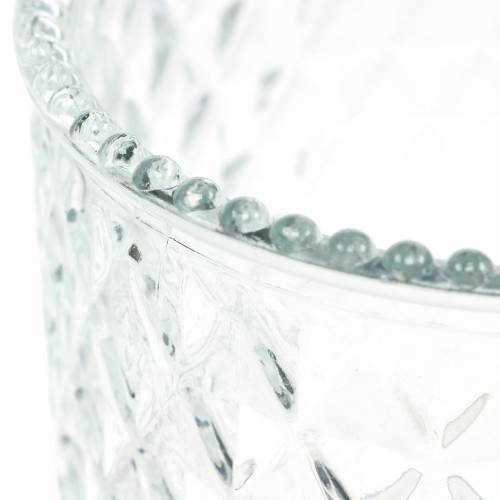 Floristik24 Vaso decorativo in vetro diamantato in vetro trasparente vaso di fiori 2 pezzi