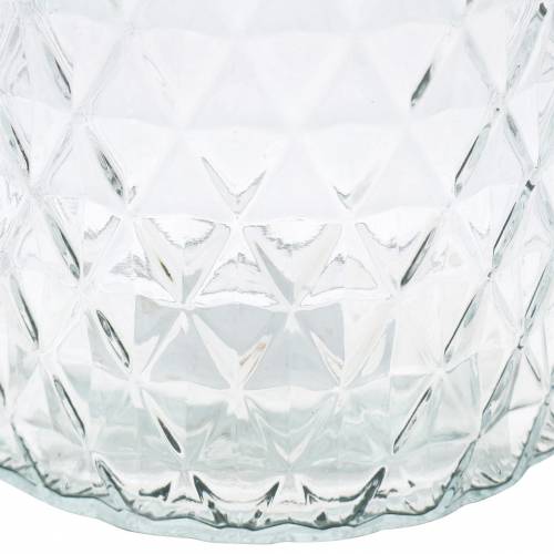 Floristik24 Vaso decorativo in vetro diamantato in vetro trasparente vaso di fiori 2 pezzi