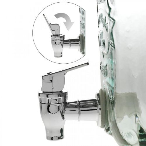 Prodotto Distributore di bevande in vetro con rubinetto set con 4 bicchieri H25,5 cm