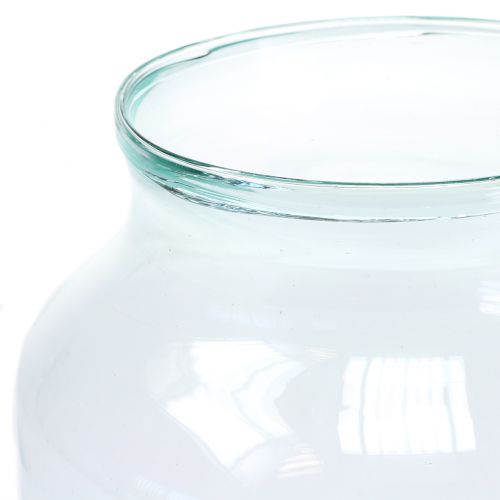 Floristik24 Vaso da terra in vetro decorativo Ø21cm H30cm