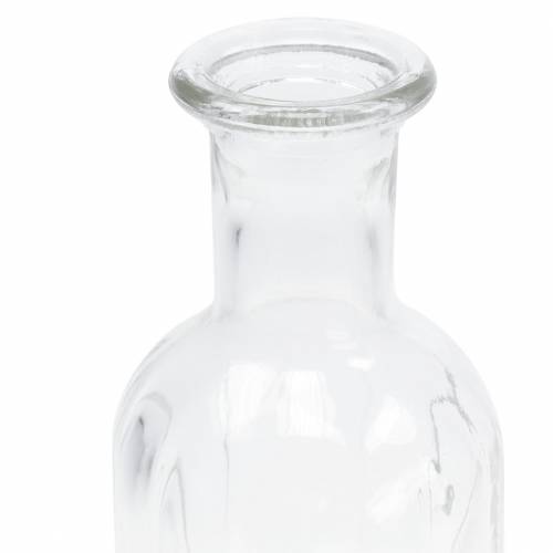 Prodotto Bottiglia decorativa in vetro con decorazione scanalata trasparente Ø7,5 cm H19 cm 6 pz