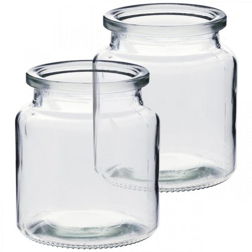 Floristik24 Vaso in vetro per riempimento, vaso di fiori, decorazione da tavola, lanterna in vetro 2 pezzi