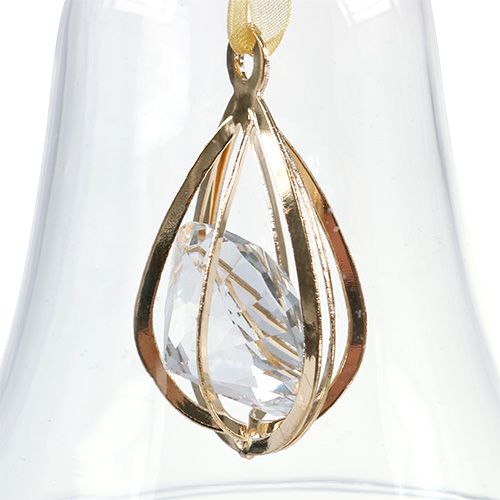 Floristik24 Campana Ø8cm H16cm con diamante 2 pezzi