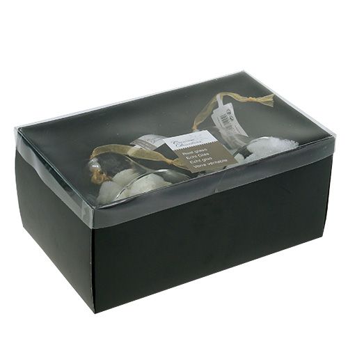 Floristik24 Campana Ø8cm H16cm con diamante 2 pezzi