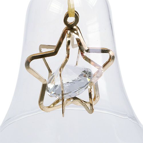 Floristik24 Campana di vetro Ø8cm H16cm Oro 2 pezzi