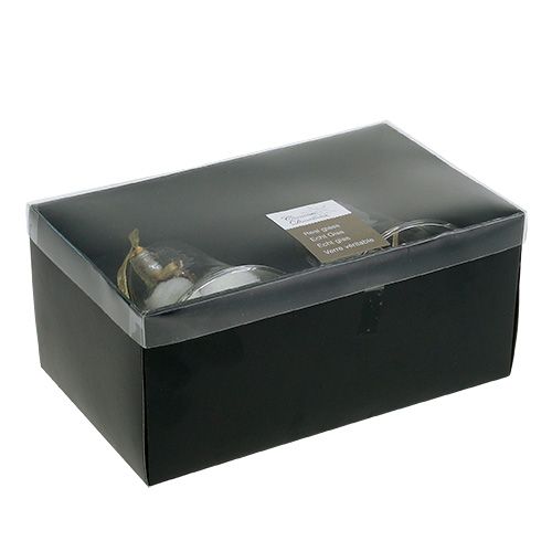 Floristik24 Campana di vetro Ø8cm H16cm Oro 2 pezzi