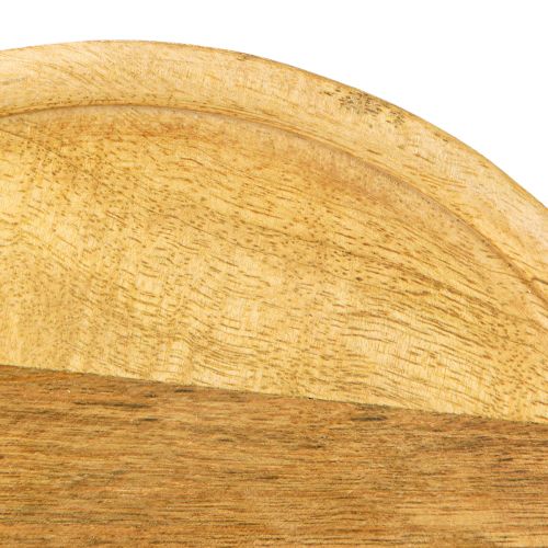 Prodotto Campana in vetro con decorazione in piatto di legno campana per formaggio Ø22cm H16.5cm