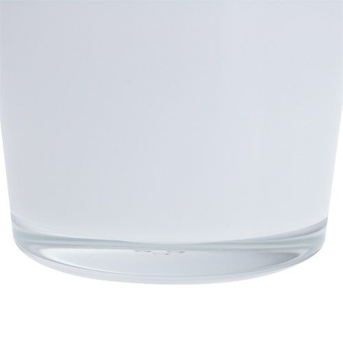 Floristik24 Vaso da fiori in vetro bianco Ø10cm H8.5cm