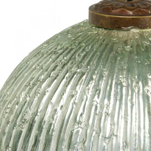 Floristik24 Palla di Natale in vetro grande da appendere verde, dorata vintage Ø20cm