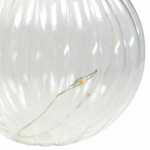 Floristik24 Lampada a LED solare dall&#39;aspetto retrò bianco caldo trasparente Ø8cm