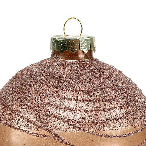 Floristik24 Assortimento sfere in rame Ø8cm 4 pezzi