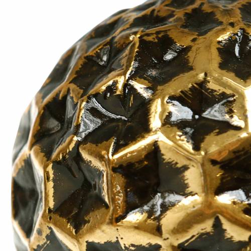 Floristik24 Palla di Natale a nido d'ape marrone, dorata Ø7,5cm 4 pezzi