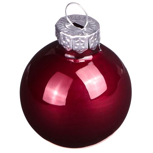 Prodotto Palline di vetro natalizie in mix bordolese Ø3cm 22 pz