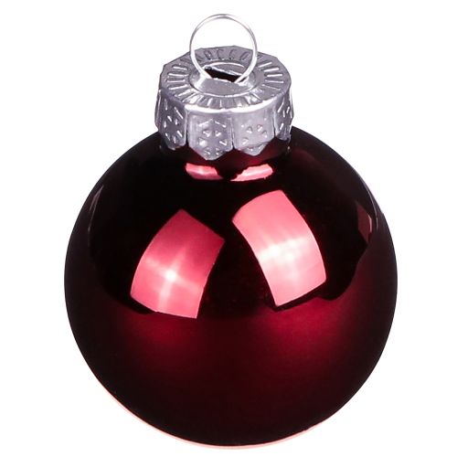 Prodotto Palline di vetro natalizie in mix bordolese Ø3cm 22 pz