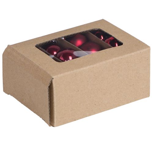 Palline di vetro natalizie in mix bordolese Ø3cm 22 pz | Floristik24.it