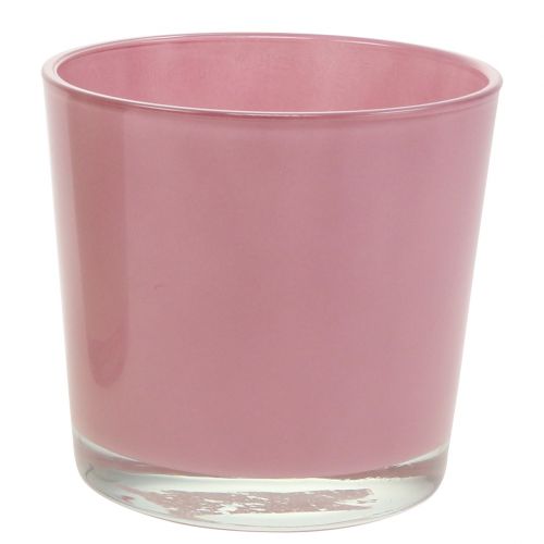 Vaso in vetro Ø11,5 cm H10,8 cm rosa antico